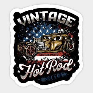 Vintage Hotrod Custom Parts Service And Repair Sticker